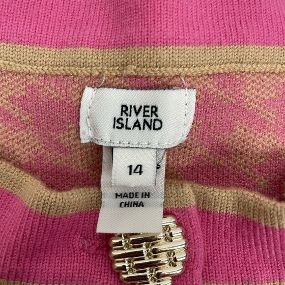 River Island Pink Preppy Houndstooth Cardigan-14 - Picture 7 of 13